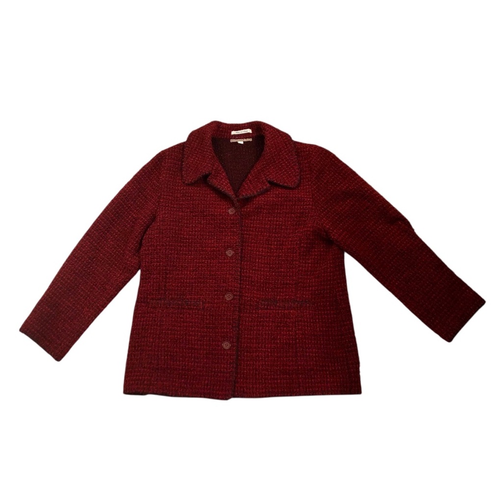 Vintage 90's/00's Isabella Bird Red & Black Tweed Blazer Size M